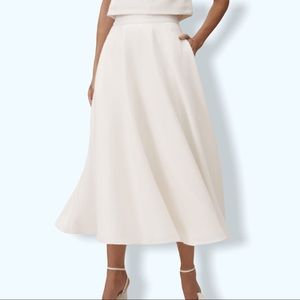BHLDN x Amy Kuschel Laverne 12 Ivory Wedding Midi Skirt